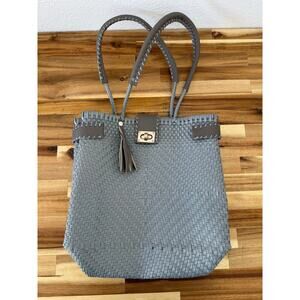 Recycled Plastic Tote Shoulder Bag Gray